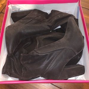 Black Over the Knee Boots, size 8